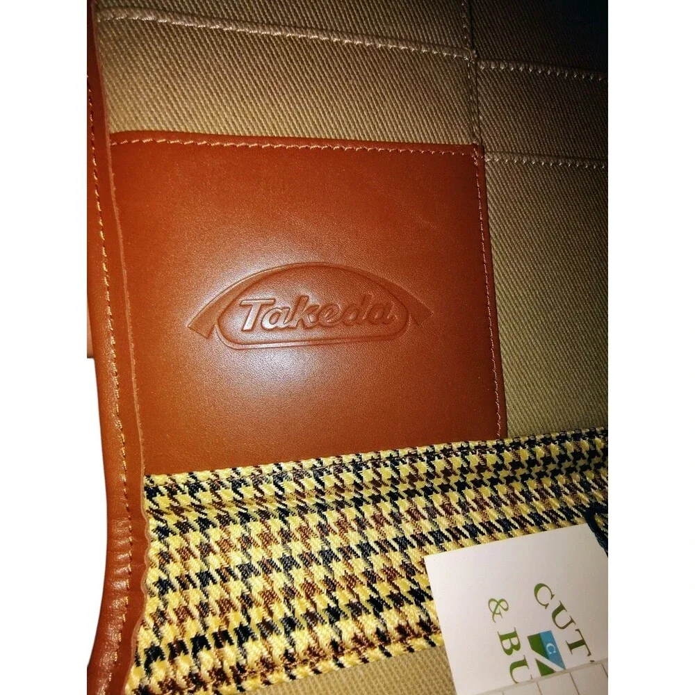 NWT Cutter & Buck Canvas & Leather Padfolio Organizer Planner Tan    57